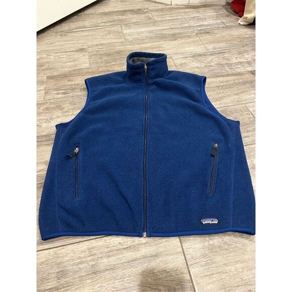 Y2K Patagonia Synchilla Blue Vest Size Large - Picture 1 of 6
